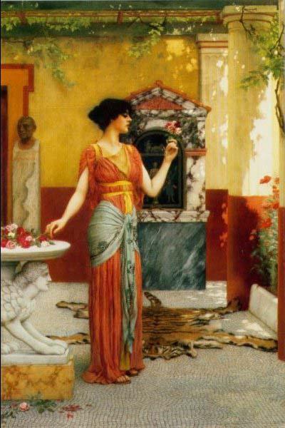 John William Godward The Bouquet oil painting picture